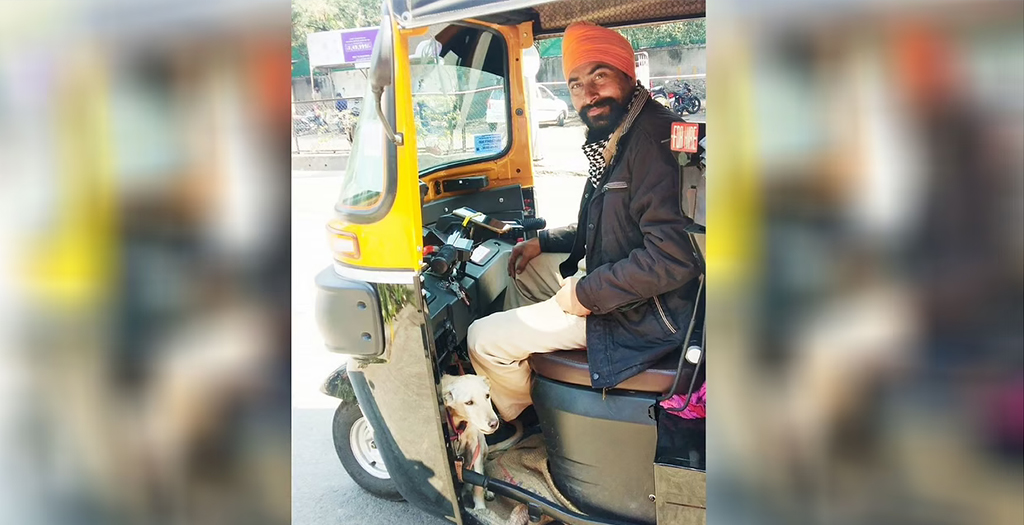Auto Driver Refuses To Leave Pet Dog When at Work, Wins Hearts