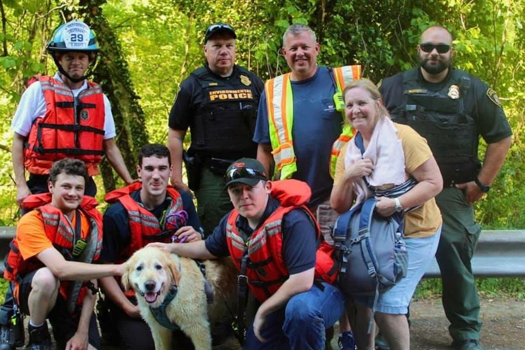 Dog rescued from Maryland dam after getting stuck in tunnel system
