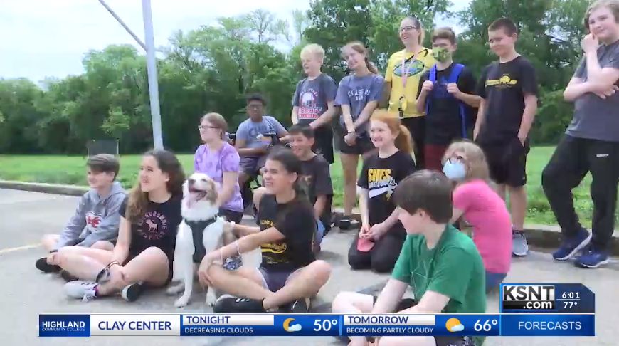 Local students raise hundreds for shelter dog’s surgery, reunite 4 years later