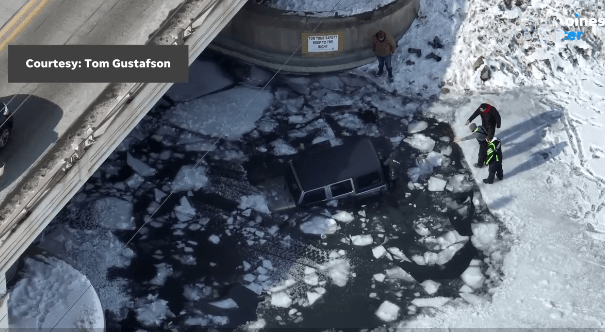 Watch A 17-year-old Salmon Helped Save a Dog and Man from an Icy Lake in Iowa