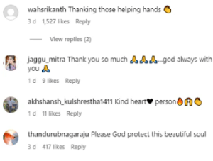 comments posted by users